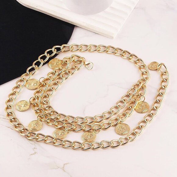 Gold Chain Belt for Women Sunflower Pearl Waist Body Jewelry Beach Dress Accesso - Picture 8 of 9